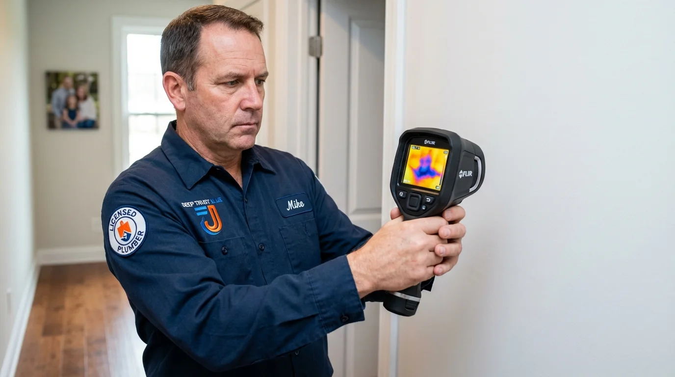 Thermal imaging leak detection by Johns Plumbing LLC in Hempstead